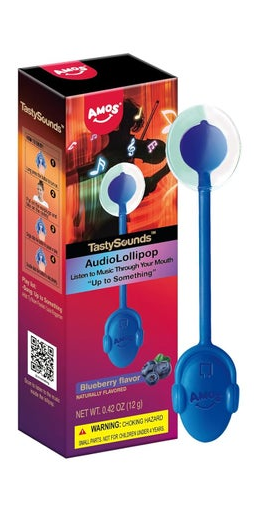 Amos Tasty Sound Music Lollipop Dance Blueberry 6ct
